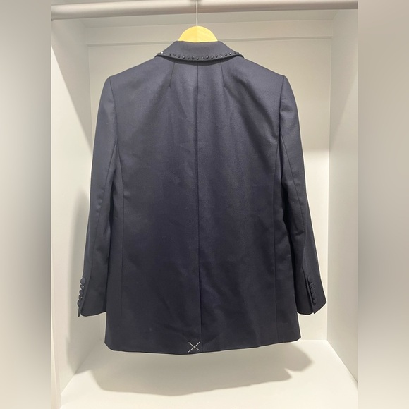 J.Crew Collection relaxed blazer crest embellishment wool-blend Size 0 CC409 - Picture 9 of 16